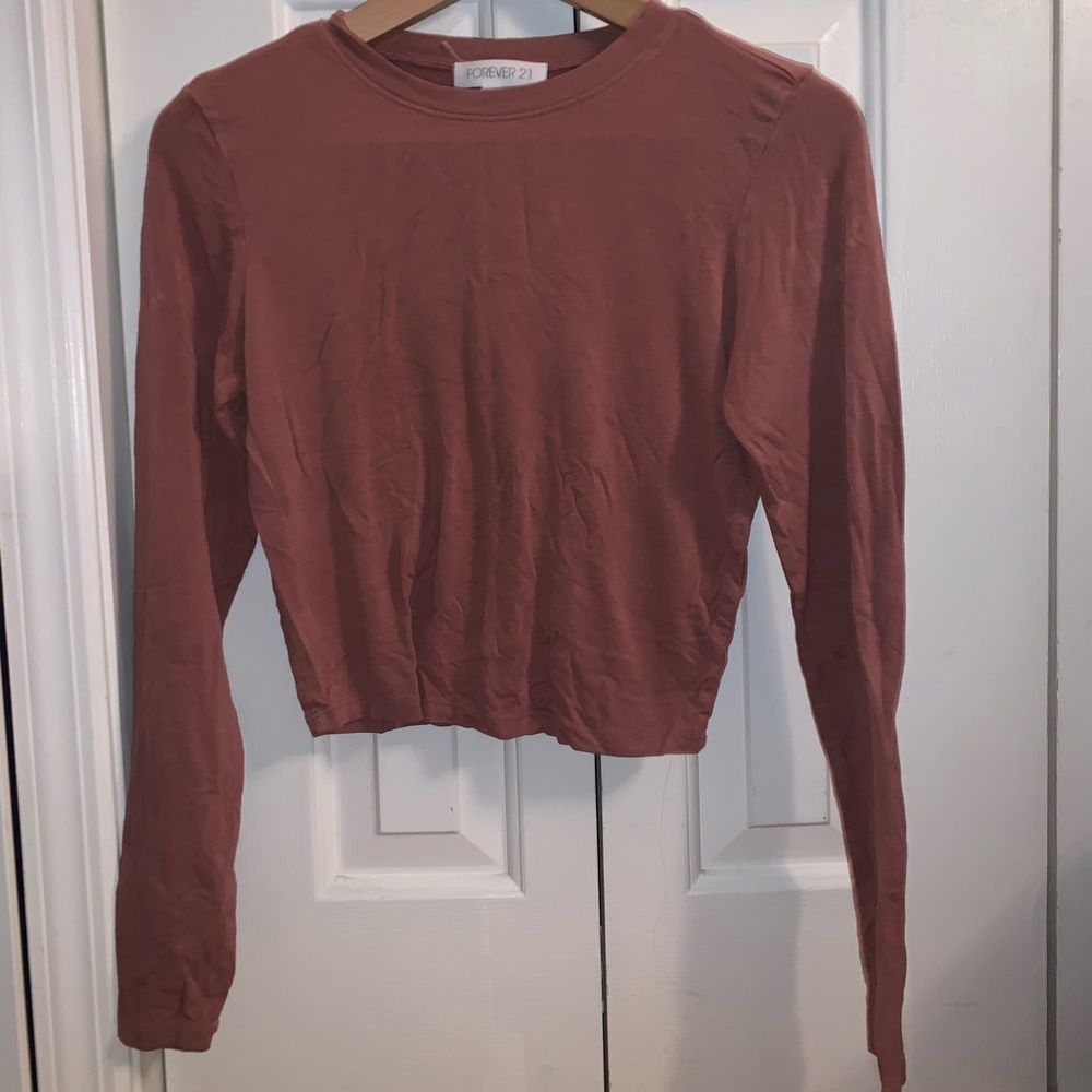 long sleeve crop top
